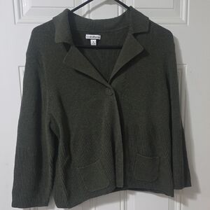 Croft & Barrow Olive Knit Cardigan